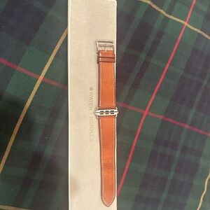 Hermès Tan Leather Apple Watch Band